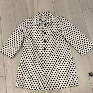 Chico’s Black and White Dot Jacquard Jacket